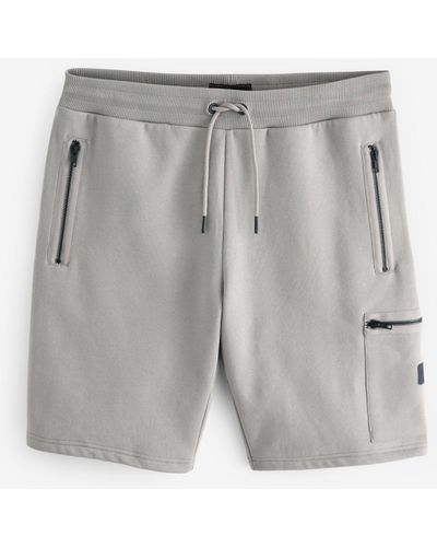 Next Sweatshorts Jersey-Shorts im Utility-Stil (1-tlg) - Grau