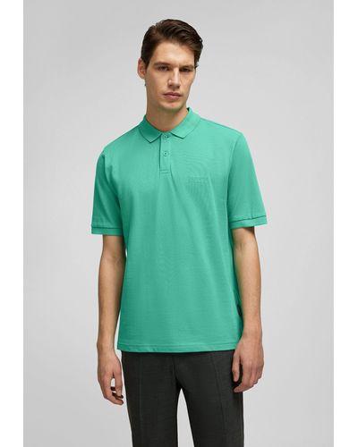Hechter Paris Poloshirt mit besonders pflegeleichten Material - Grün