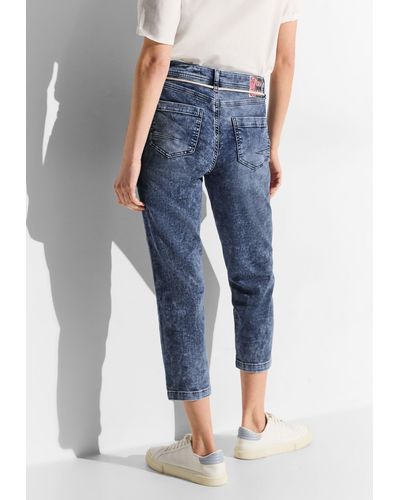 Cecil Gerade Jeans softer Materialmix - Blau