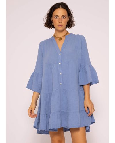 SassyClassy Sommer Shorts mit Leo-Print 100 % Baumwolle - Blau