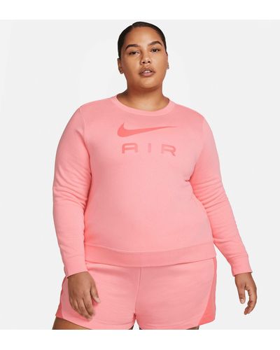 Nike Sweatshirt "W NSW AIR FLC CREW PLUS" - Pink
