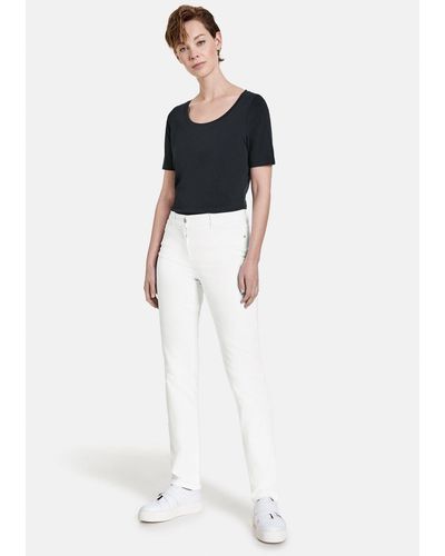 Gerry Weber 5-Pocket-Jeans Romy Straight Fit (92307-67840) Organic Cotton von - Weiß