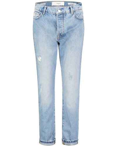 Goldgarn 5-Pocket- Jeans AUGUSTA (1-tlg) - Blau