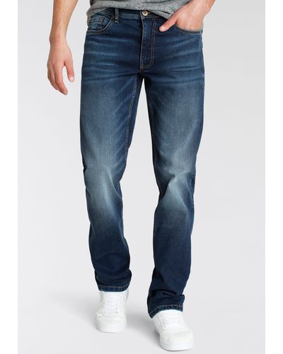 AJC Straight-Jeans im 5-Pocket-Style - Blau