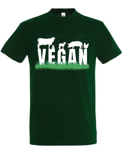 Youth Designz T- Vegan Shirt mit trendigem Frontprint - Grün
