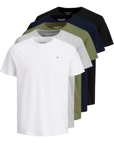 Jack & Jones T-Shirt TEE SS CREW NECK P (Packung, 5-tlg) - Mehrfarbig