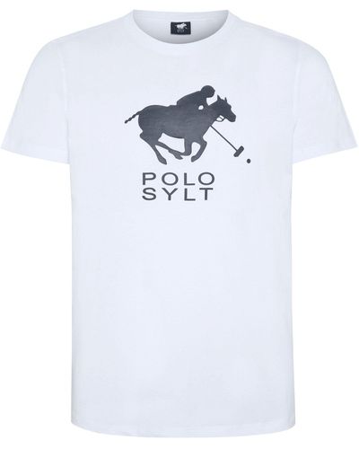 Polo Sylt Print-Shirt mit gedrucktem Logo-Symbol - Weiß