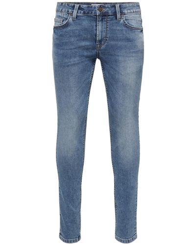 Only & Sons Jeans Loom 5-Pocket-Style Hose Slim-Fit - Blau