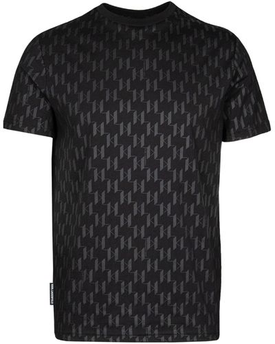 Karl Lagerfeld T-Shirt mit Allover-Print (1-tlg) - Schwarz