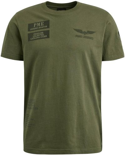 PME LEGEND T-Shirt aus Baumwolle (1-tlg) - Grün