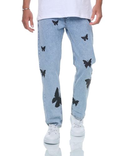 DENIM HOUSE Relax-- Lässige Baggy Jeans Relaxed Fit - Blau