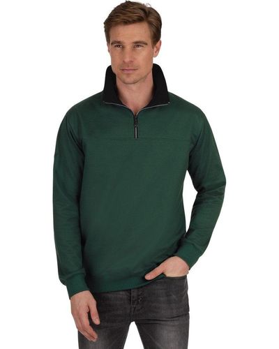 Trigema Sweatshirt mit Reißverschluss - Grün