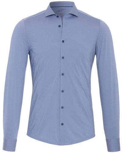 Pure Blusenshirt - Functional Hemd Langarm - Blau