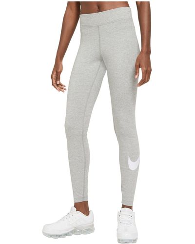 Nike Sportswear Essential Damen-Leggings mit hohem Bund - Grau