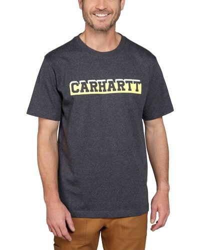 Carhartt RELAXED /S LOGO GRAPHIC T-SHIRT 105909 (1-tlg) - Blau