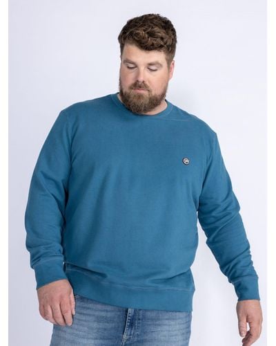 Petrol Industries Sweatshirt Men Sweater Round Neck Print - Blau