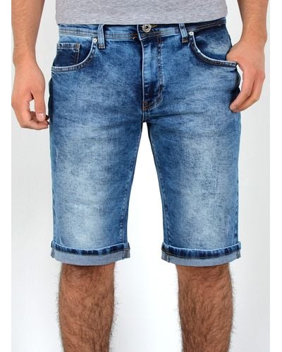 ESRA Jeansshorts A363 Jeans Shorts Hose - Blau