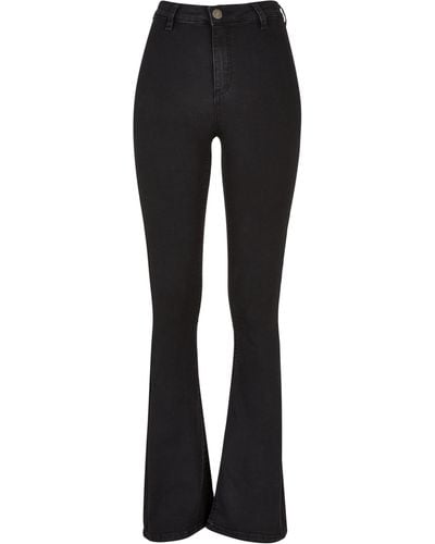 Urban Classics Bequeme Jeans Ladies Super Stretch Bootcut Denim Pants (1-tlg) - Schwarz