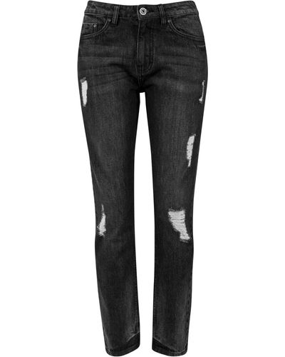 Urban Classics Bequeme Jeans Ladies Boyfriend Denim Pants (1-tlg) - Schwarz