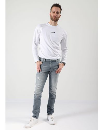 Miracle of Denim 5-Pocket-Jeans Marcel im Used Look - Weiß