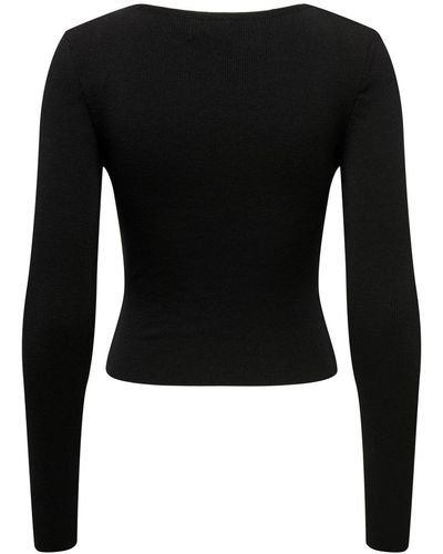 ONLY Strickpullover ANTONELLA (1-tlg) Cut-Outs - Schwarz