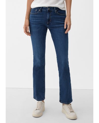 S.oliver 5-Pocket- Jeans Beverly / Slim Fit / Mid Rise / Bootcut Leg - Blau