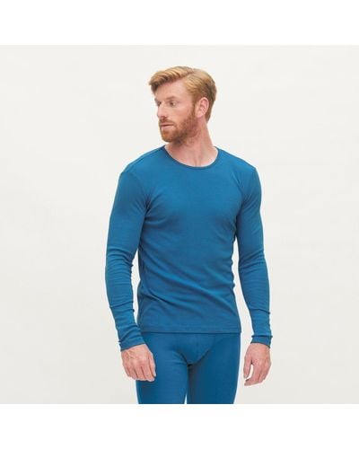 Living Crafts Langarmshirt LIAM Atmungsaktiv, temperatur- und feuchtigkeitsausgleichendes Material - Blau