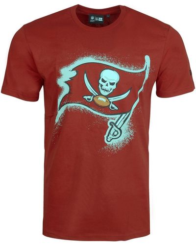 KTZ Print-Shirt NFL SPRAY Bucs Chiefs Seahawks Patriots Packer - Rot