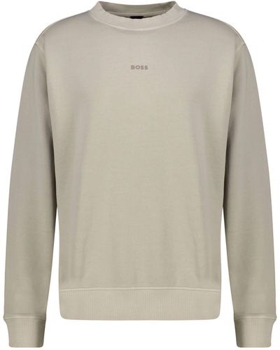 BOSS Sweatshirt WEFADE (1-tlg) - Grau