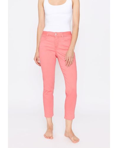 ANGELS Slim-fit- Coloured Jeans One Size Crop mit Label-Applikationen - Rot