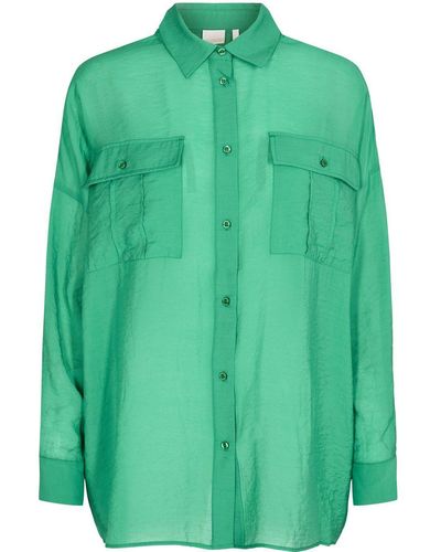 Numph Klassische Bluse - Grün