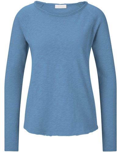 Rich & Royal T-Shirt Organic Heavy Jersey Longsleeve - Blau