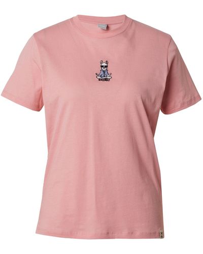Iriedaily T-Shirt Lama (1-tlg) Stickerei - Pink