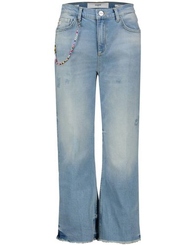 Goldgarn 5-Pocket- Jeans LINDENHOF Wide Leg (1-tlg) - Blau