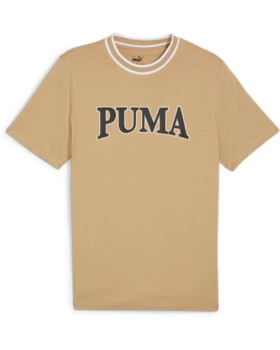 PUMA T-Shirt SQUAD BIG GRAPHIC TEE - Natur
