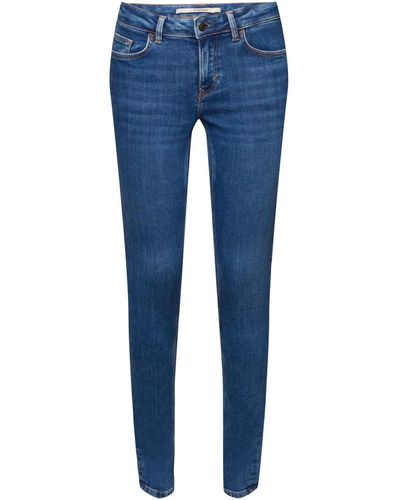 Esprit Skinny-fit-Jeans Denim aus Baumwoll-Stretch - Blau