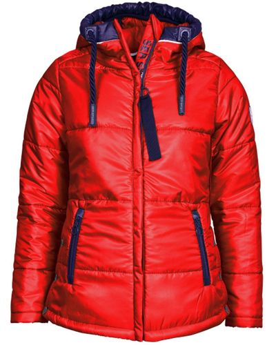 SER Steppjacke Jacke, Nylon Stepp, Kapuze W9230300 auch in groß Größen - Rot