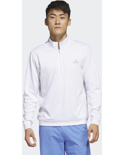 adidas Originals Sweatshirt ELEVATED 1/4-ZIP PULLOVER - Weiß