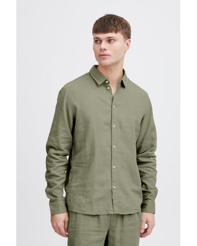 Solid ! Flanellhemd Oberhemd - Grün