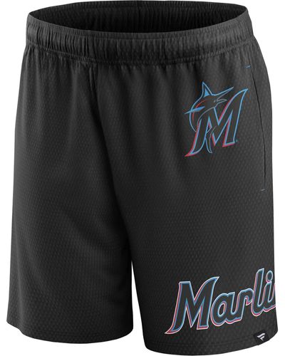 Fanatics Shorts MLB Miami Marlins Mesh - Schwarz