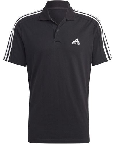 adidas Poloshirt M 3S PQ PS BLACK/WHITE - Schwarz