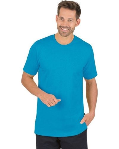 Trigema T-Shirt aus 100% Baumwolle (1-tlg) - Blau
