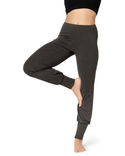 Bellivalini Leggings Yoga Hose Trainingshose BLV50-278 (1-tlg) aus Viskose, elastischer Bund - Schwarz