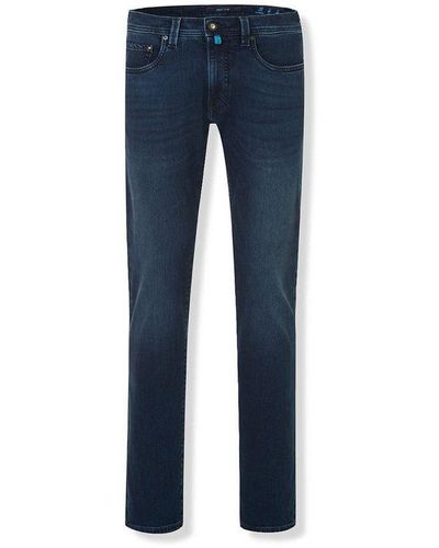 Pierre Cardin 5-Pocket-Jeans uni (1-tlg) - Blau