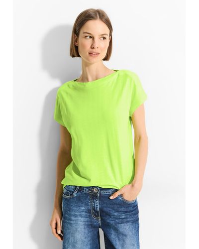 Cecil T-Shirt im soften Baumwoll-Mix - Grün
