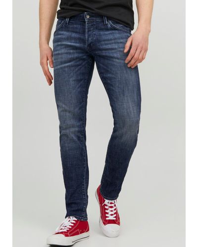 Jack & Jones Slim-fit-Jeans JJIGLENN JJFOX JOS 047 50SPS - Blau