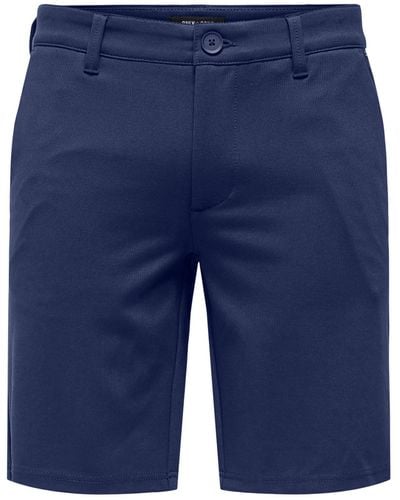 Only & Sons Chinoshorts Shorts Bermuda Pants Sommer Hose 7413 in Blau