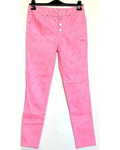 Guess Fit- Jeans, 1981 Button Skinny High Jeanshose Rosa - Pink