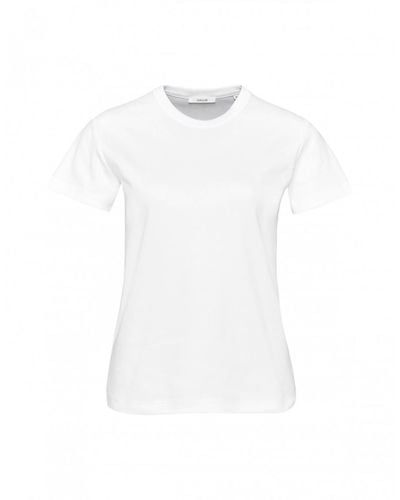 Opus Kurzarmshirt Shirt Samun - Weiß