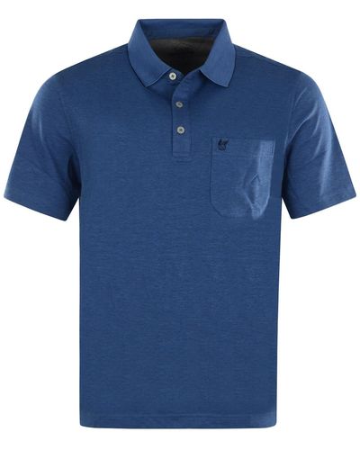 Hajo Poloshirt (1-tlg) Softknit - Blau